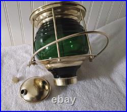 Vintage Ships Lantern Cocktail Shaker Gorgeous Brass & Green Very Rare