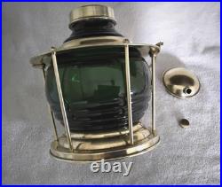 Vintage Ships Lantern Cocktail Shaker Gorgeous Brass & Green Very Rare