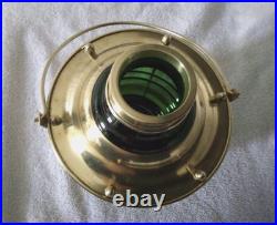 Vintage Ships Lantern Cocktail Shaker Gorgeous Brass & Green Very Rare