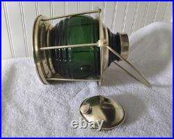 Vintage Ships Lantern Cocktail Shaker Gorgeous Brass & Green Very Rare
