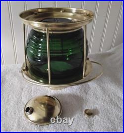 Vintage Ships Lantern Cocktail Shaker Gorgeous Brass & Green Very Rare