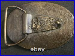 Vintage Solid Brass Alaska Marijuana Pickers Belt Buckle VERY RARE