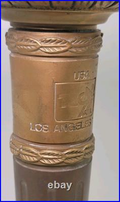 Vintage Solid Brass Candle Holder 1984 Los Angeles Olympic Torch Very Rare