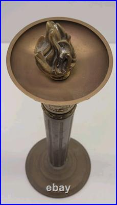 Vintage Solid Brass Candle Holder 1984 Los Angeles Olympic Torch Very Rare
