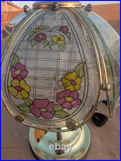 Vintage Touch Lamp 3 settings Glass Brass Marco Polo Nice! Very Rare! Vintage