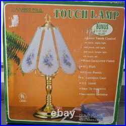 Vintage Touch Lamp Glass Brass Marco Polo Nice! Very Rare