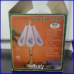 Vintage Touch Lamp Glass Brass Marco Polo Nice! Very Rare