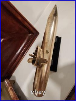 Vintage USS fast attack Submarine solid Brass Modell Very Rare navy memorabilia