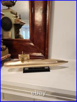 Vintage USS fast attack Submarine solid Brass Modell Very Rare navy memorabilia