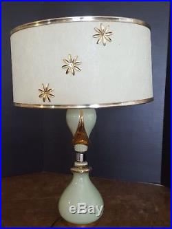 Vintage VERY RARE GE Mid Century Modern Retro 50's Table Lamp, original shade