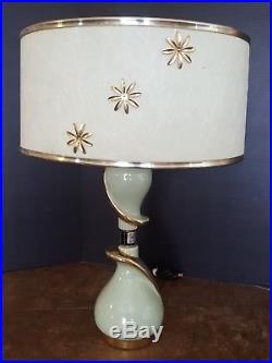 Vintage VERY RARE GE Mid Century Modern Retro 50's Table Lamp, original shade