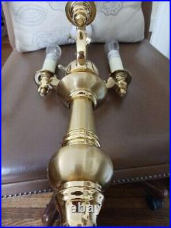Vintage Very RARE Stiffel Brass 6-Way 4 Light Table Lamp 23S3 Antique Solid Bulb
