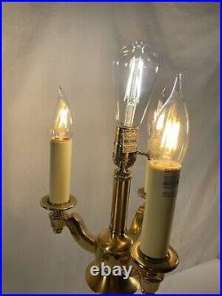 Vintage Very RARE Stiffel Brass 6-Way 4 Light Table Lamp withStiffel Shade 23S3
