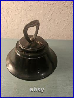 Vintage Very Rare Black Bakelite Thorens Music Box, Bell Shaped WithBrass