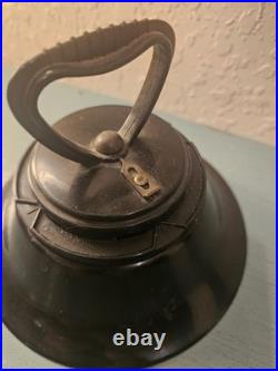 Vintage Very Rare Black Bakelite Thorens Music Box, Bell Shaped WithBrass