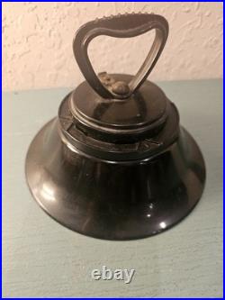 Vintage Very Rare Black Bakelite Thorens Music Box, Bell Shaped WithBrass