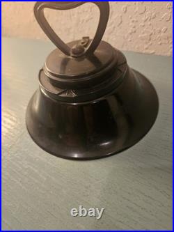 Vintage Very Rare Black Bakelite Thorens Music Box, Bell Shaped WithBrass