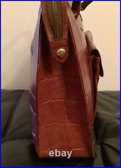Vintage Very Rare Brown Congo Leather Large Shoulder Bag