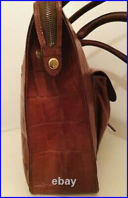 Vintage Very Rare Brown Congo Leather Large Shoulder Bag