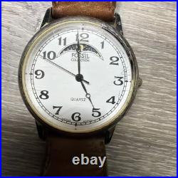 Vintage Very Rare Early 1980's Colossal Fossil Collection Moon Phase Watch
