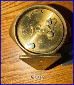 Vintage Very Rare Elgin DICE 8 Day Desk Alarm Clock Swiss 7 Jewels Solid Brass