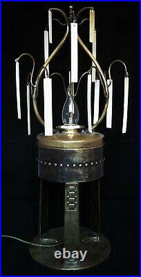 Vintage, Very Rare German Jugendstil Arts & Crafts Oil Table Lamp C. 1910