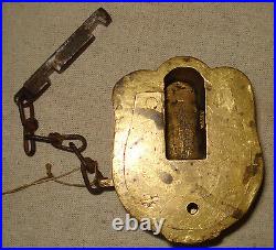 Vintage Very Rare Shape Old Brass Pad Lock Working Condition Must See