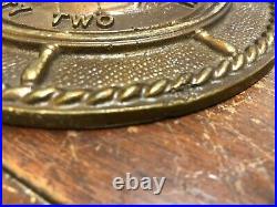 Vintage Very Rare Uss Macon 132 Destroyer Division Bronze Plaque 1945-1950