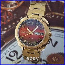 Vintage WATCH USSR SLAVA, Turtle Gold Plated VERY RARE Wristwatch 22 Jewels