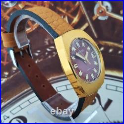 Vintage Watch Vostok 2414 Red Dial Very Rare Wristwatch USSR Wostok Gold Plated