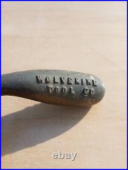Vintage Wolverine Tool Co. Brass File Tool Handle Detroit Michigan Very Rare