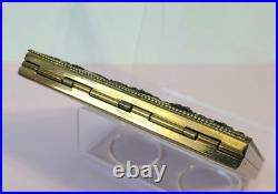 Vintage Zardozi Embellished Brass Cigarette Case with Internal Clip -Very Rare