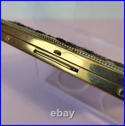 Vintage Zardozi Embellished Brass Cigarette Case with Internal Clip -Very Rare