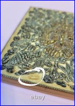 Vintage Zardozi Embellished Brass Cigarette Case with Internal Clip -Very Rare