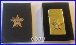 Vintage Zippo 1992 Marlboro Longhorn Star Brass Lighter NEW! VERY RARE Vintage Zippo 1992 Marlboro Longhorn Star Brass Lighter NEW! VERY RARE