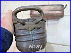Vintage copper planters with brass handles oval hand made dove tailing VERY RARE