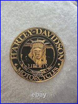 Vintage harley davidson FXRT 1986 liberty edition Brass Tank Emblem, very Rare