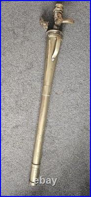 Vintage pyrene solid brass foam making firefighting hose branch pipe very rare