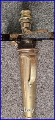 Vintage pyrene solid brass foam making firefighting hose branch pipe very rare