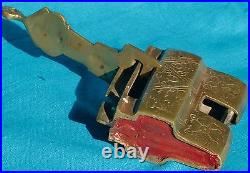 Vintage very rare brass lock from south India home decor utility collectible art