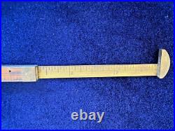 Vintage wood brass Very Rare Stanley No. 3 Folding 12 Ruler