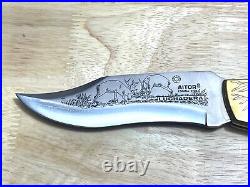 Vintge AITOR Inox Brass LUCHADERA 14 Tail Lockback Folder- Very Rare