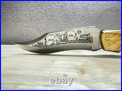 Vintge AITOR Inox Brass LUCHADERA 14 Tail Lockback Folder- Very Rare