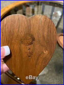 Virginia Metalcrafters Very Rare 1990s Wooden Heart Box Has Mark