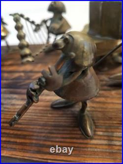 Vtg Magda Andrzej Nowakowscy Copper Sculpture 17-man Band. VERY RARE