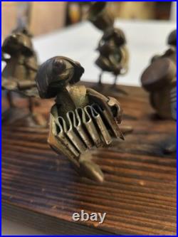 Vtg Magda Andrzej Nowakowscy Copper Sculpture 17-man Band. VERY RARE