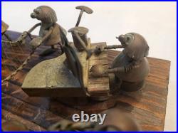 Vtg Magda Andrzej Nowakowscy Copper Sculpture 17-man Band. VERY RARE