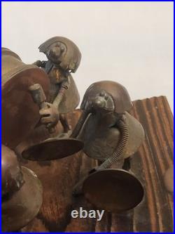 Vtg Magda Andrzej Nowakowscy Copper Sculpture 17-man Band. VERY RARE