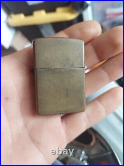 Vtg Very Rare 1932- 1985 Merit Cigarette Logo Solid Brass ZIPPO Torch Lighter