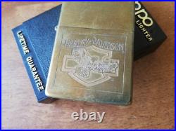 Vtg Very Rare 1932-1990 Brass Zippo Commemorative Edition Harley Davidson Eagle